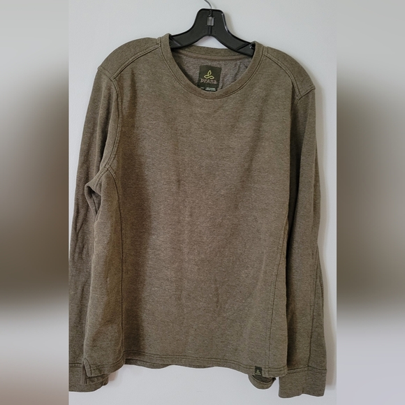 Prana Men’s Sweater large olive green Pullover  Long Sleeves EUC - Picture 1 of 5